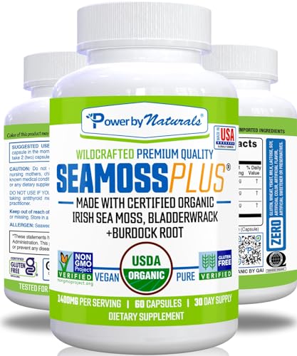 Power By Naturals Sea Moss Plus - USDA Certified Organic Wildcrafted Irish Power By Naturals buy supplements canada