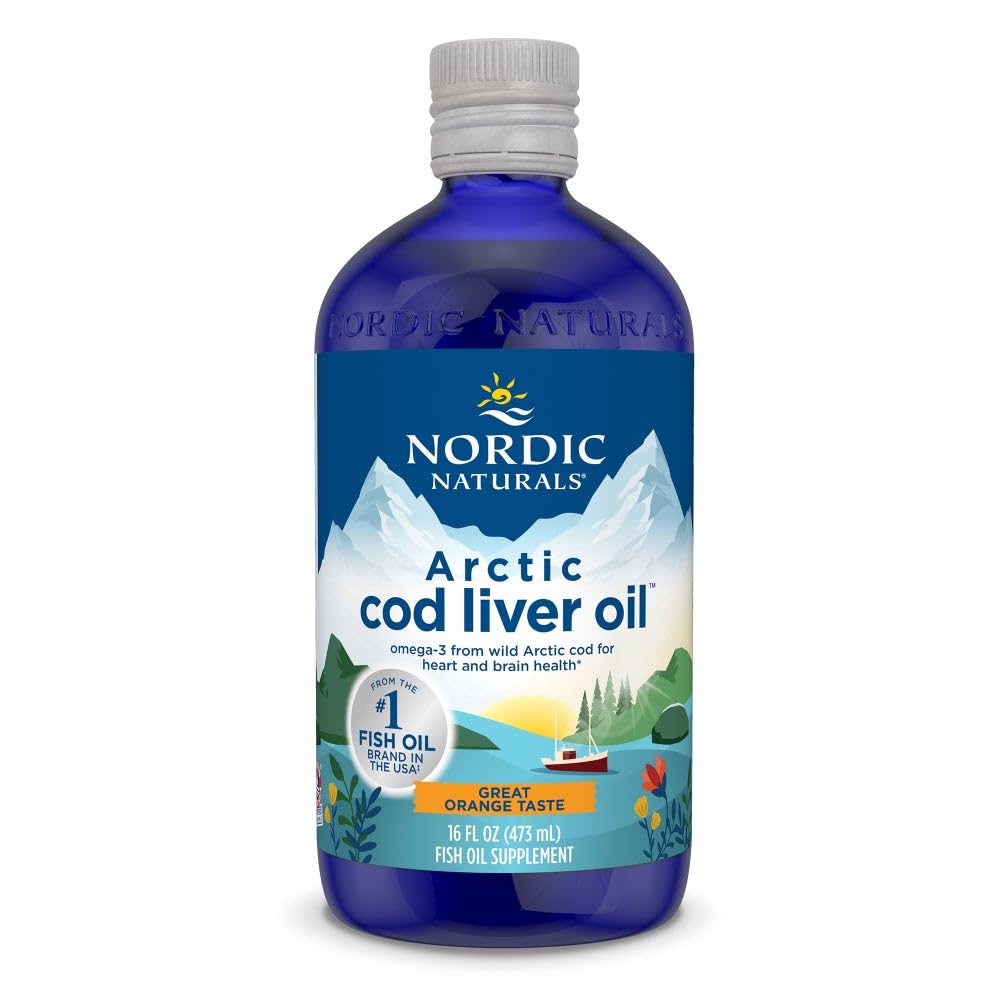 Nordic Naturals Arctic Cod Liver Oil, Orange - 16 oz - 1060 mg Total Omega-3s with EPA & DHA - Heart & Brain Health, Healthy Immunity, Overall Wellness - Non-GMO - 96 Servings Nordic Naturals buy supplements canada
