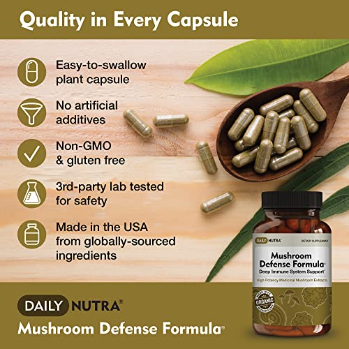 DailyNutra Mushroom Defense Formula - Immune Support Supplement | Organic DailyNutra buy supplements canada