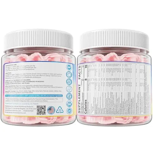 Toddler Multivitamin Gummies with Iron, Omega-3, ARA, Calcium, Prebiotic | Methylated Vitamins for Kids Ages 2+ | Overall Support | LILICARE buy supplements canada