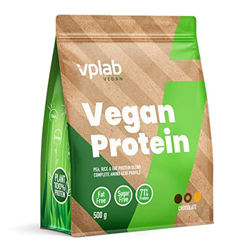 VPlab Vegan Protein Powder 500g - 16 Servings, 100% Plant Based and Natural Vegan Protein Shake vplab nutrition buy supplements canada