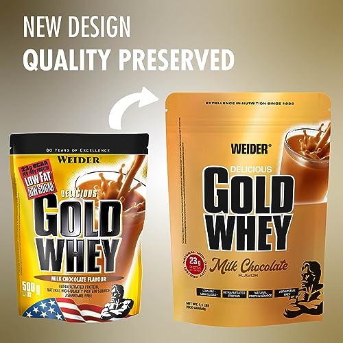 Weider Gold Whey (500g) Milk Chocolate Flavour. Ultrafiltrated Proteins from 100% Whey Protein Weider buy supplements canada