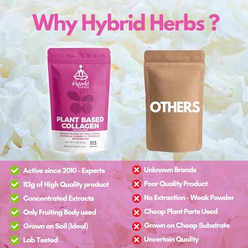 HYBRID HERBS – Plant Based Collagen Powder - Anti Aging Supplement for Skin, Wrinkles Hybrid Herbs buy supplements canada