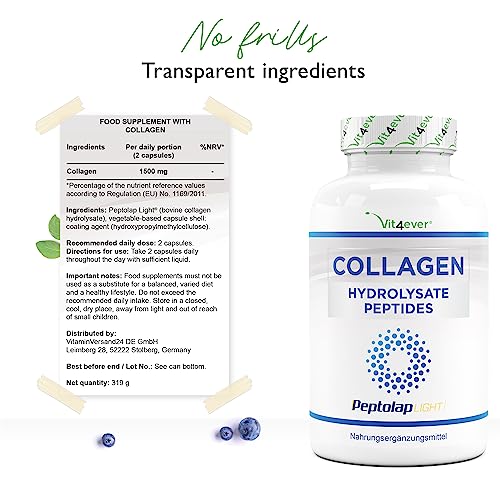 Collagen - 365 Capsules - 1500 mg per Daily Serving - Premium: 100% Bovine Collagen Vit4ever buy supplements canada
