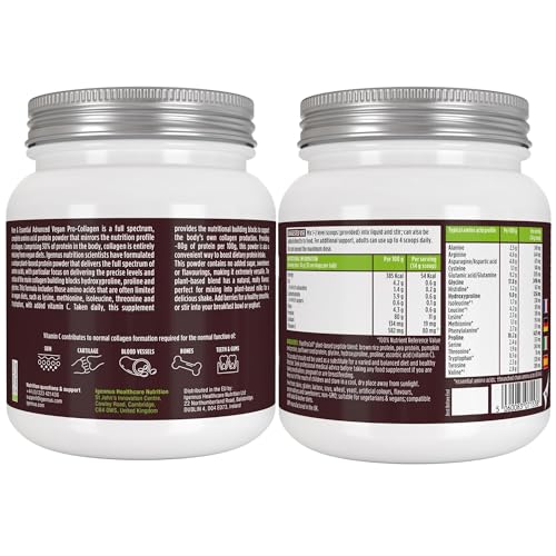 Vegan Collagen Powder, Plant-Based Peptide Protein Supplement with Glycine, 21 Amino Acids & Vitamin C, Complete Collagen Igennus Healthcare Nutrition buy supplements canada