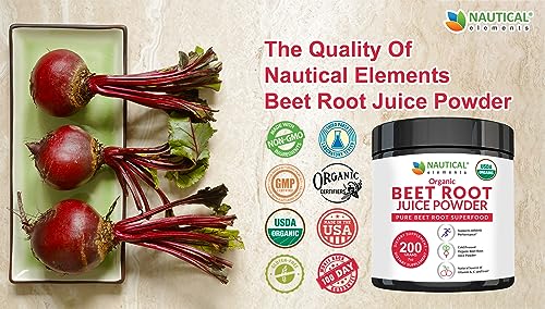 Beet Juice Powder Organic - Cold Pressed - 20:1 Concentrate - Concentrated Beet Root Nautical Elements buy supplements canada