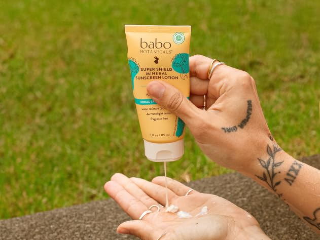 Babo Botanicals Sheer Mineral Sunscreen Lotion SPF 50 with 100% Mineral Active Ingredients for Babies, Kids or Extra Sensitive Skin, Lightweight Babo Botanicals buy supplements canada