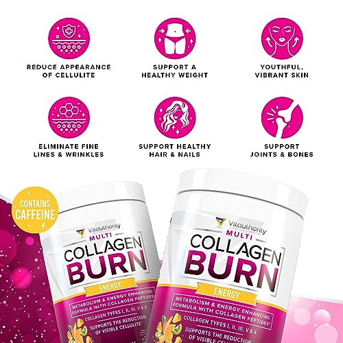 Multi Collagen Burn: Multi-Type Hydrolyzed Protein Peptides with Hyaluronic Acid, Vitamin Vitauthority buy supplements canada