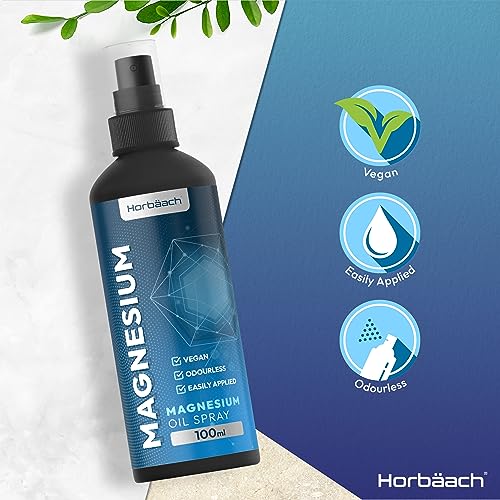 Magnesium Spray for Restless Legs, Muscles, Sleep | 100ml | Magnesium Chloride Oil Horbäach buy supplements canada