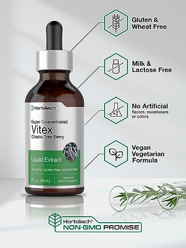 Vitex Berry Chasteberry Extract | 2 fl oz | Super Concentrated | Alcohol Free Chaste Tree Horbäach buy supplements canada