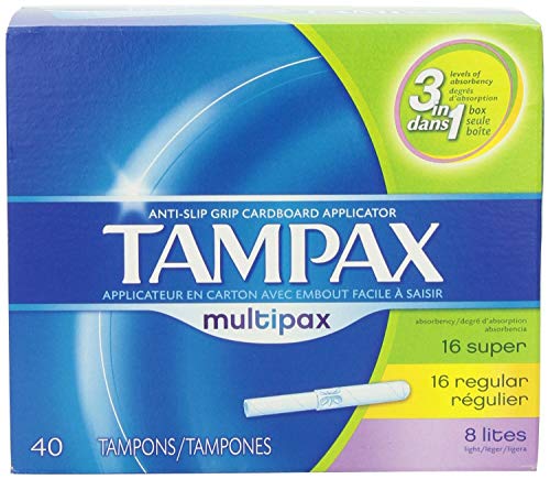 Tampax Cardboard Applicator, Multipax Tampons 40 Count Tampax buy supplements canada