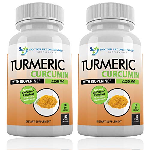 Turmeric Curcumin - 2250mg/d - 95% Curcuminoids - 180 Veggie Caps with Black Pepper DOCTOR RECOMMENDED SUPPLEMENTS buy supplements canada