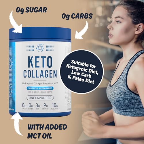 Applied Nutrition Keto Protein Powder, Hydrolysed Collagen Peptides + MCT Healthy Fats & Skin, Ketogenic & Paleo Diet Applied Nutrition buy supplements canada