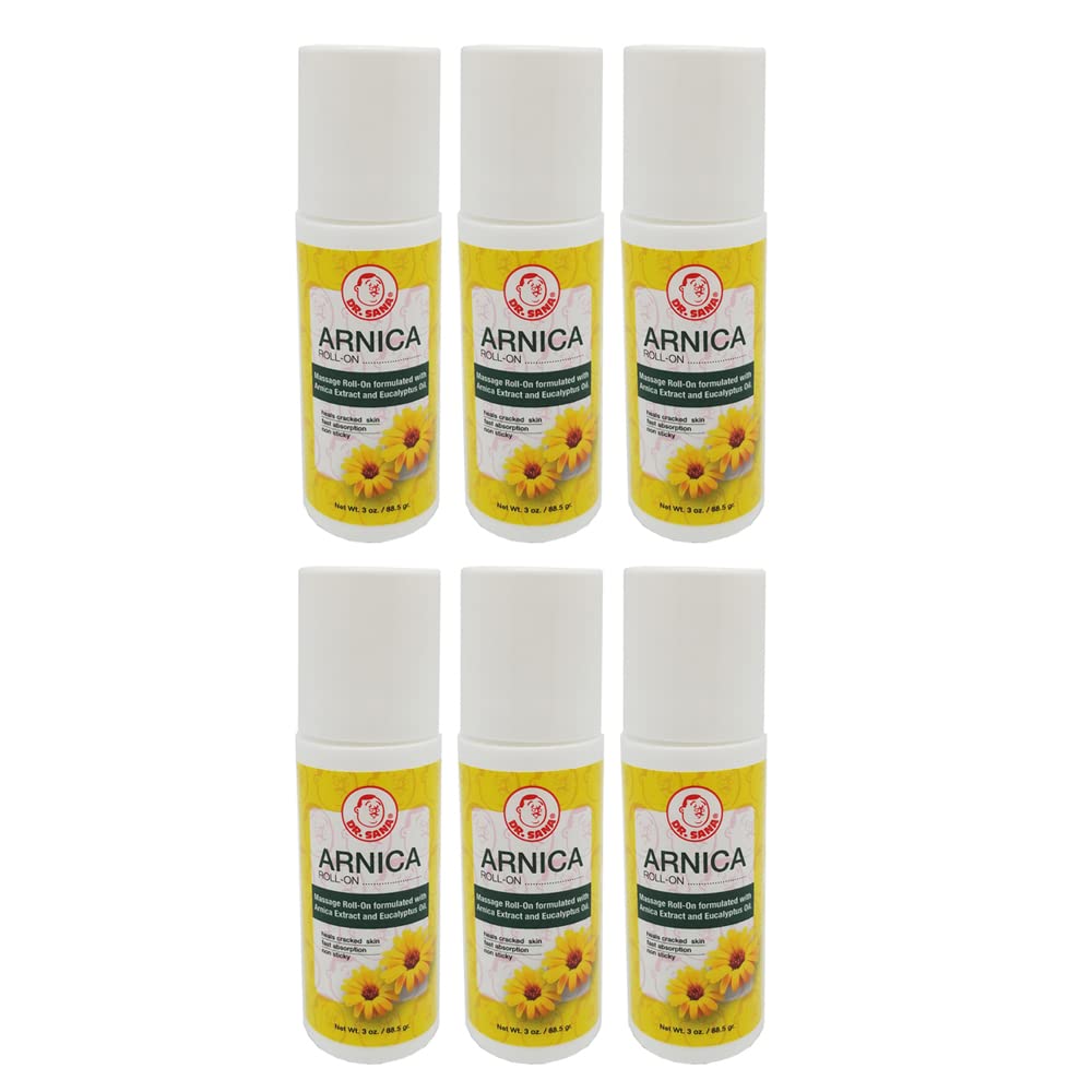 Dr Sana Arnica Roll-On. Topical Analgesic and Moisturizer. Soothes Dry and Cracked Skin. 3 oz. Pack of 6 Dr. Sana buy supplements canada