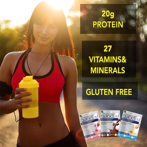 Quick Slim Meal Replacement Shake for Weight Loss, 30 Servings, 20g Protein, 27 Vitamins NUTRIPHARMA Quick Slim buy supplements canada