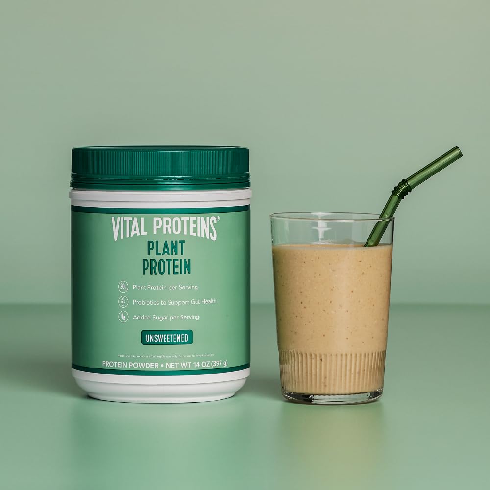 Vital Proteins Collagen Peptides Powder, 9.33 oz Unflavored + 14 oz Unsweetened Plant Vital Proteins buy supplements canada