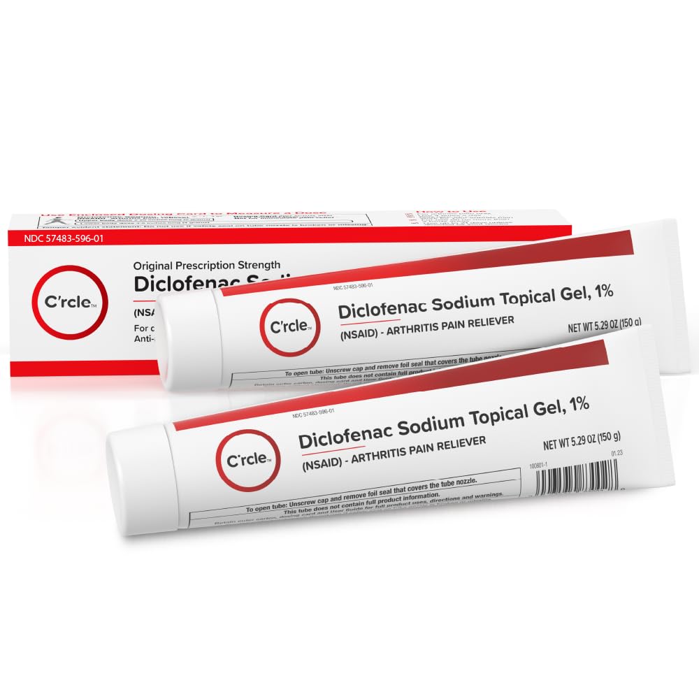 Diclofenac Sodium Gel 1% 150g Effective Arthritis Pain Reliever - Prescription Strength Anti-Inflammatory Gel - Extra Strength Arthritis Cream for Daily Use - Get Over-The-Counter Relief(1Pack) C'rcle buy supplements canada