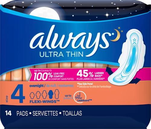 Always Ultra Thin Size 4 Overnight Pads With Wings Unscented, 14 Count (3700030165) Always buy supplements canada
