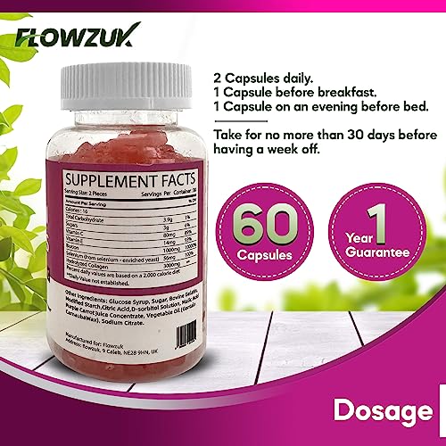 Collagen Gummies High Strength with Biotin Vitamin C & E | Flowzuk | Anti Aging, Hair Growth FLOWZUK buy supplements canada