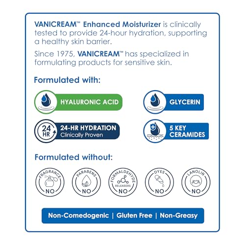 Vanicream Enhanced Moisturizer, 12 fl oz, Formulated without Common Irritants, Body Moisturizer, All-Day Hydration with Hyaluronic Acid Vanicream buy supplements canada