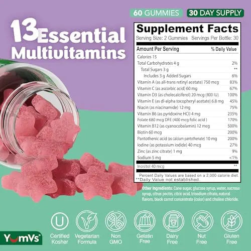 Multivitamin Gummies for Adults, Daily Gummy Vitamin for Women & Men, Immune Support Multivitamin Supplement YUM-V'S buy supplements canada