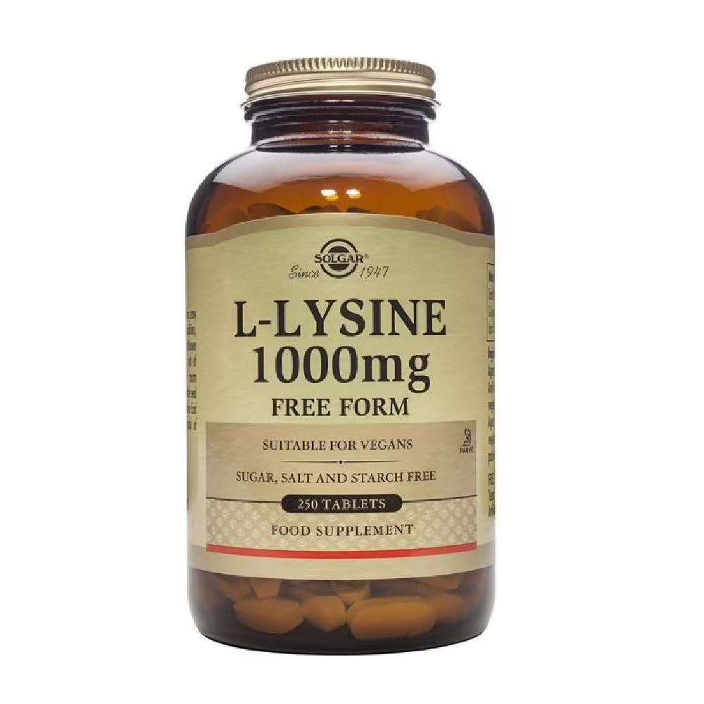 Solgar L-Lysine 1000 mg, 250 Tablets - Enhanced Absorption and Assimilation - Promotes Integrity of Skin and Lips - Collagen Support - Amino Acids Solgar buy supplements canada