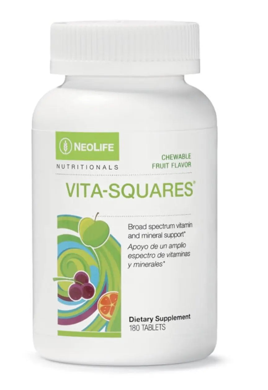 NeoLife Vita-Squares - Chewable Multivitamin for Kids, 18 Essential Vitamins & Minerals, Iron, Zinc, Vitamin D3, B-Complex NeoLife buy supplements canada