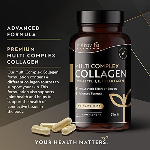Premium Multi Collagen Protein Capsules with Type I, II, III - Includes Hydrolysed Grass Nutravita buy supplements canada