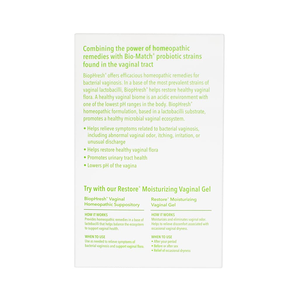 Good Clean Love BiopHresh Vaginal Homeopathic Suppository, Bacterial Vaginosis Treatment for Women Good Clean Love buy supplements canada