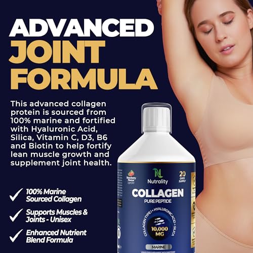 Nutrality Marine Collagen Sugar Free Liquid | Peptides, Hyaluronic Acid, Silica, Biotin, 10000mg Type 1 Nutrality buy supplements canada