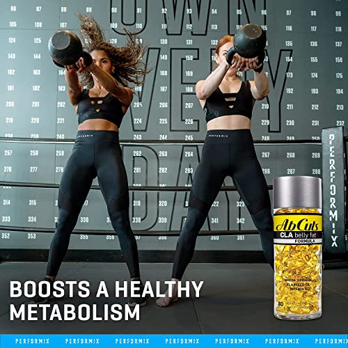 Ab Cuts CLA Belly Fat Formula - 80 Easy-to-Swallow Softgels - Omega 3 Fish Oil, Flaxseed AbCuts buy supplements canada