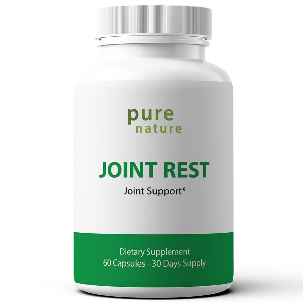 PureNature Joint Rest - Joint Support Supplement with Glucosamine, Chondroitin, Boswellia, MSM, Turmeric, Bromelain, – 60 Capsules PureNature Plus buy supplements canada