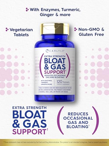 Carlyle Bloat & Gas Support for Men & Women | 120 Tablets | Extra Strength Pills | Supplement Carlyle buy supplements canada
