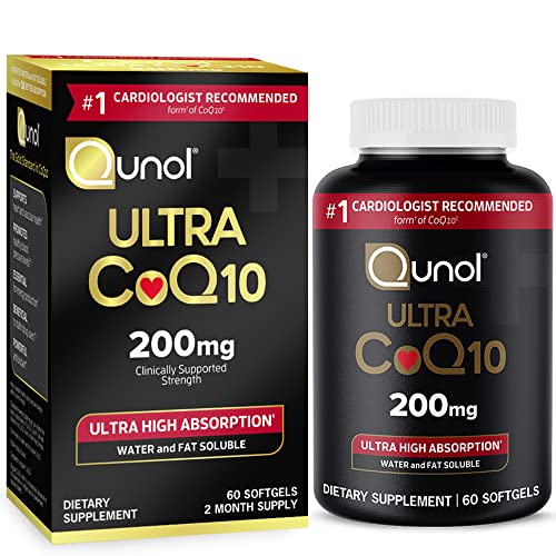 Qunol CoQ10 200mg Softgels, Ultra CoQ10 - Ultra High Absorption Coenzyme Q10 Supplem Qunol buy supplements canada