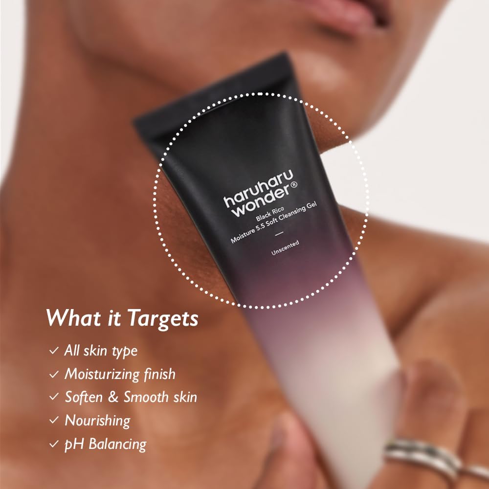 HARUHARU wonder Black Rice Moisture 5.5 Soft Cleansing Gel, Gentle Daily Cleanser, Low 5.5pH, Moisture Balance, Soap Free HARUHARU buy supplements canada