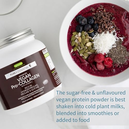 Vegan Collagen Powder, Plant-Based Peptide Protein Supplement with Glycine, 21 Amino Acids & Vitamin C, Complete Collagen Igennus Healthcare Nutrition buy supplements canada