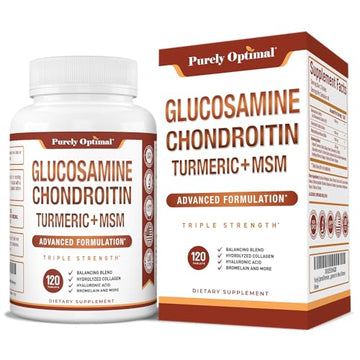 Purely Optimal Premium Glucosamine Chondroitin MSM Supplement Tablets w/Turmeric Purely Optimal buy supplements canada