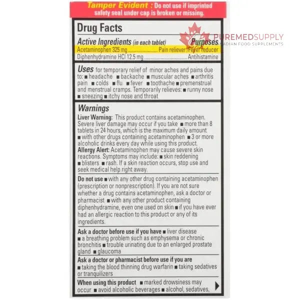 Percogesic Original Pain Relief | Aspirin Free Fast Acting Relief | 90 Coated Caplets (4 Pack) Percogesic buy supplements canada