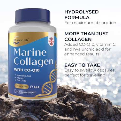 Reverse Life Marine Collagen Capsules 1200mg – with Hyaluronic Acid & Vitamin C + Q10 Reverse Life buy supplements canada