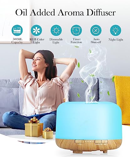 Aegci Aromatherapy Diffusers,300ml Air Humidifier with 7 Colors Light,Adjustable Brightness Aegci buy supplements canada