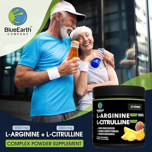 BlueEarth Company L-Arginine 5000mg + L-Citrulline Complex Powder Supplement Drink BlueEarth Company buy supplements canada
