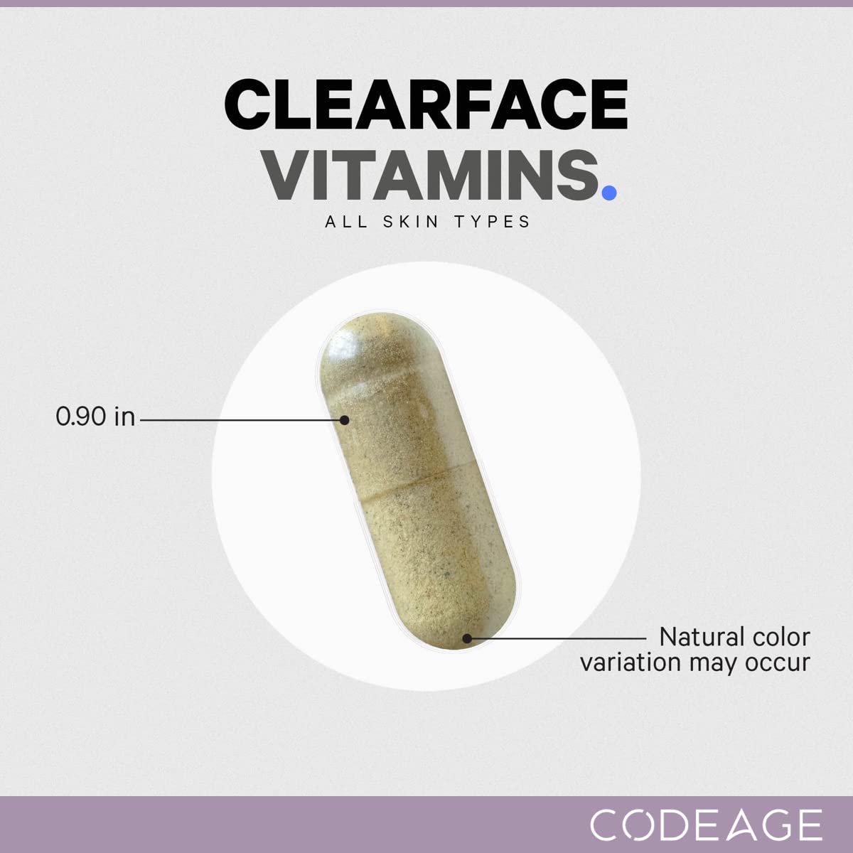Codeage Clearface Pantothenic Acid, Niacin Supplement, Vitamins A, C, D3, E, Probiotics, Zinc, Riboflavin, Thiamin, L-Lysine HCL & Omega-3, Niacinamide, Skin Botanical Blend - Non-GMO - 90 Capsules Codeage buy supplements canada