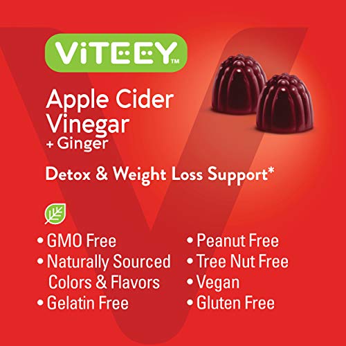 Apple Cider Vinegar Gummies 1,000mg Plus Ginger, ACV with The Mother, Detox Cleanse Viteey buy supplements canada