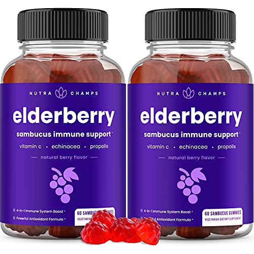 Elderberry Gummies | Sambucus Elderberry Gummies for Adults & Kids | Vitamin C NutraChamps buy supplements canada