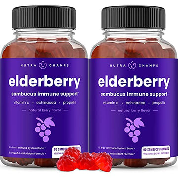 Elderberry Gummies | Sambucus Elderberry Gummies for Adults & Kids | Vitamin C NutraChamps buy supplements canada