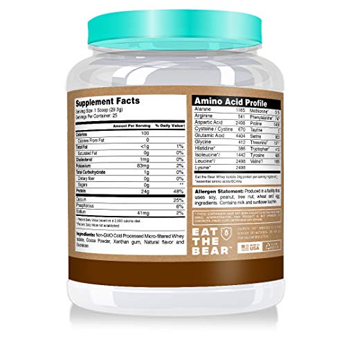 Eat the Bear Whey Protein Isolate Protein Powder 2 lbs (Chocolate) Eat The Bear buy supplements canada