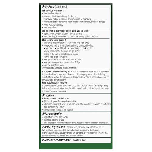 Excedrin Extra Strength Pain Relief Caplets for Headache Relief, Acetaminophen 250mg, Aspirin 250mg, Caffeine 65mg, Pain Reliever, 200 Count Excedrin buy supplements canada