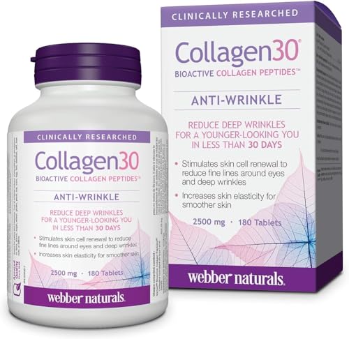 Webber Naturals Collagen30® Bioactive Collagen Peptides 2500 mg 180 Tablets Webber Naturals buy supplements canada