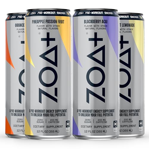 ZOA+ Pre-Workout Sugar Free Energy Drink, Orange Grapefruit - NSF Certified for Sport ZOA buy supplements canada