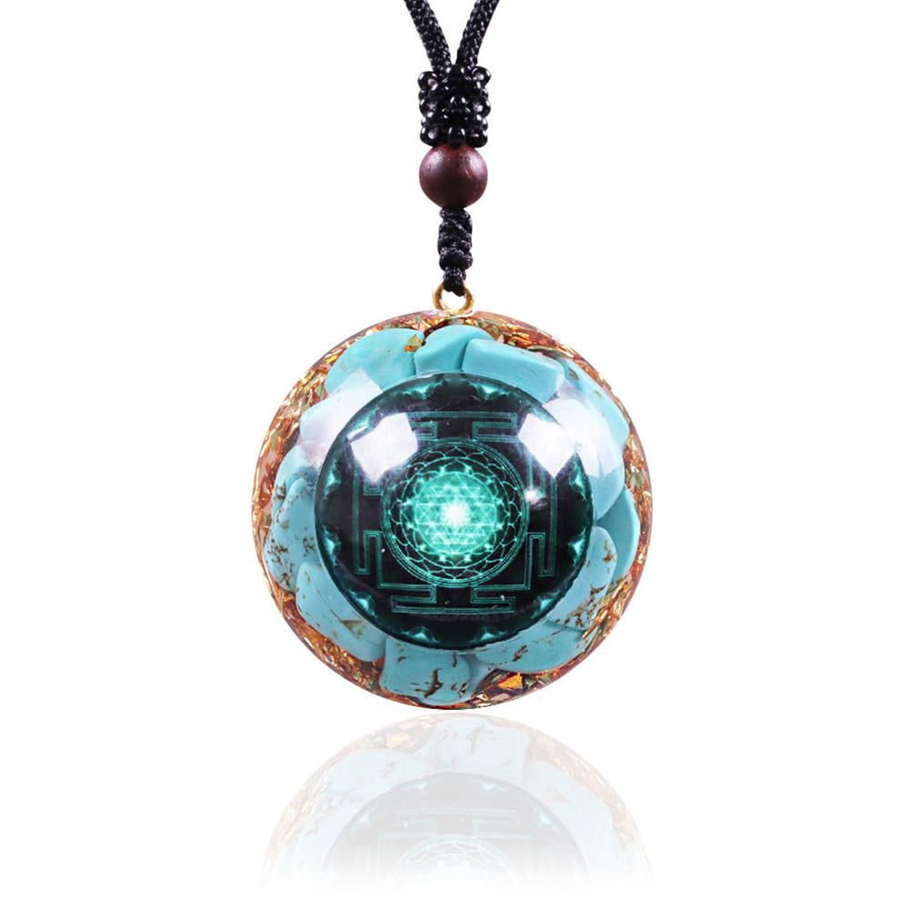 Day Day Up Turquoise Orgonite Pendant Healing Crystal jewelry Orgone Yoga Necklace Reiki Spiritual Day Day Up buy supplements canada
